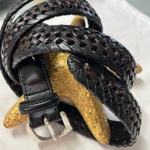 BRIGHTON Men’s Braided Belt Brown Black 54”